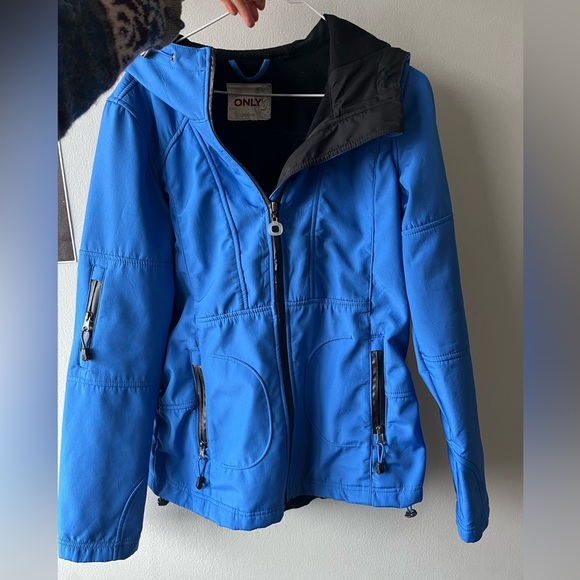 Only Jackets & Blazers - ONLY Women's Bright Blue Hooded Softshell Jacket